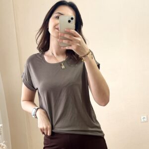 Orjinal kumaş likralı T-shirt